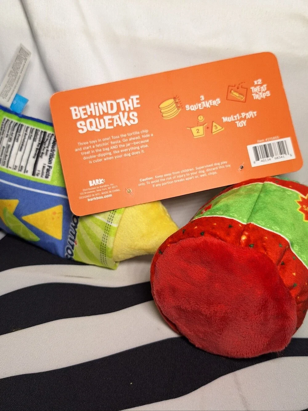 NWT Bark Chomps And Salsa Dog Toy S